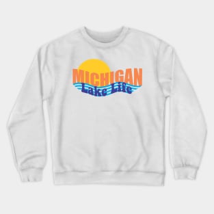 Michigan Lake Life Artwork Crewneck Sweatshirt